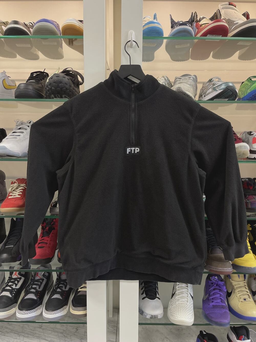 FW18 FTP Sherpa Half Zip Pullover Jacket Black sz Large L SF